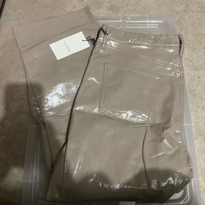 Citizens of Humanity Faux Leather Cropped Boot Pants NWT